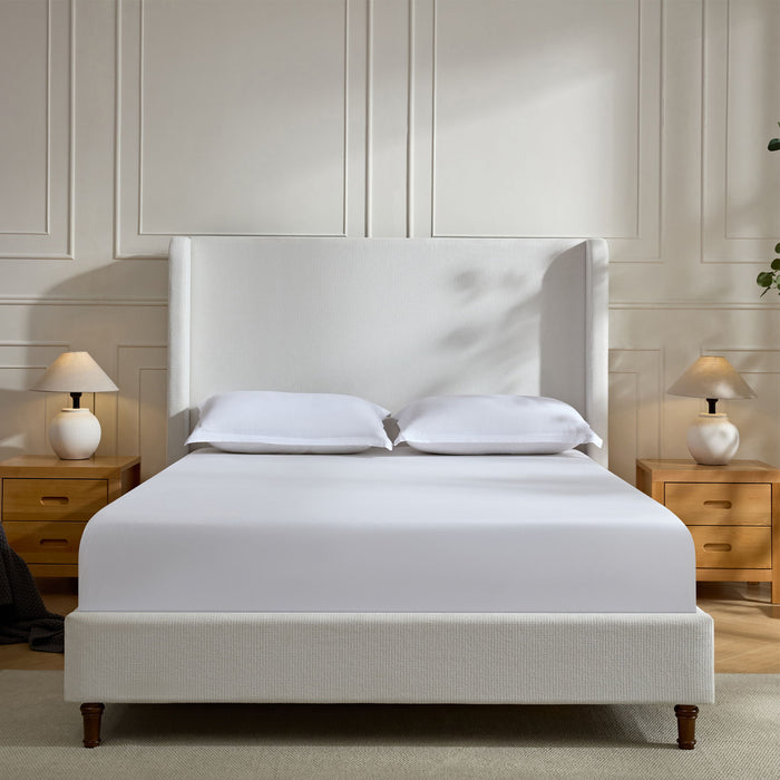 Harper - Tall Headboard Upholstered Bed / High Headboard / Elegant Simplicity / No Box Spring Needed
