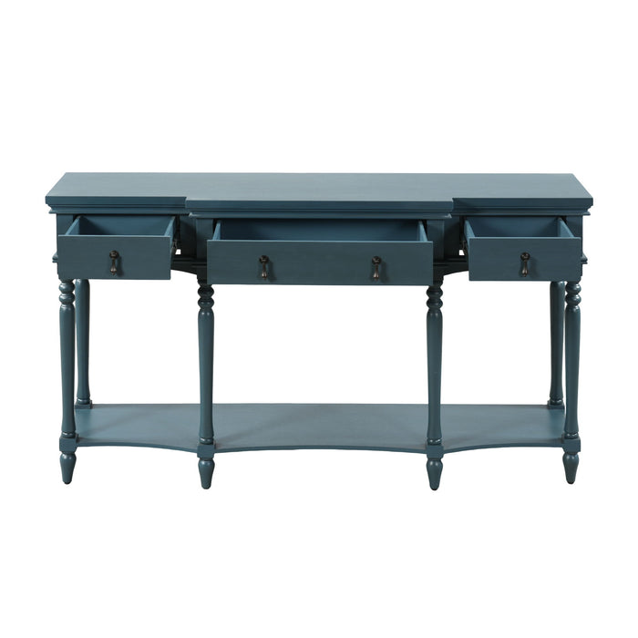 Retro Console Table With 3 Soft Close Drawers