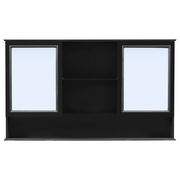 Wall Mounted Bathroom Medicine Cabinet With Double Mirrored Doors