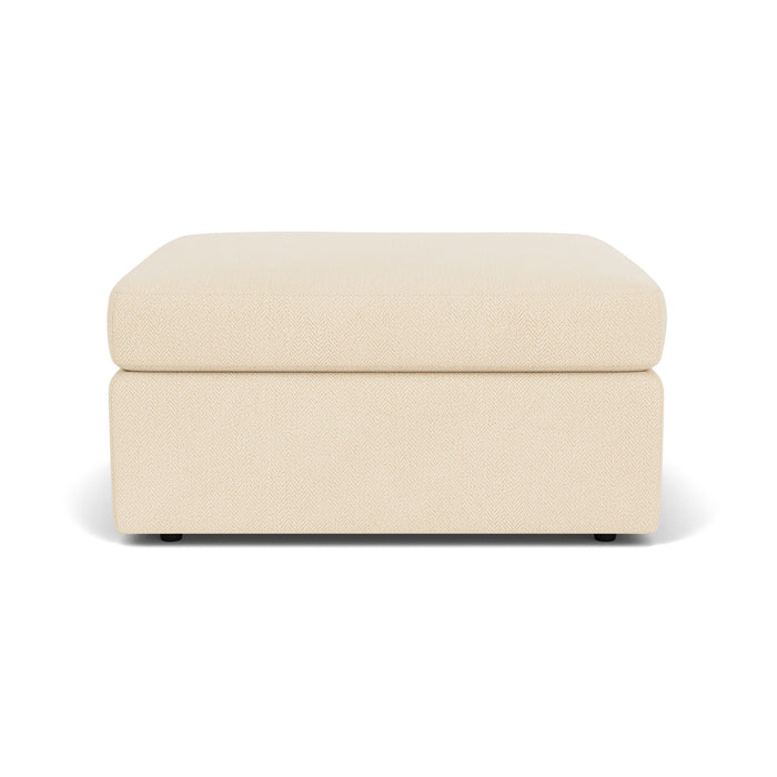 Sky - Fabric Stationary Square Cocktail Ottoman