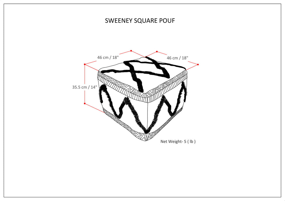 Sweeney - Upholstered Square Pouf