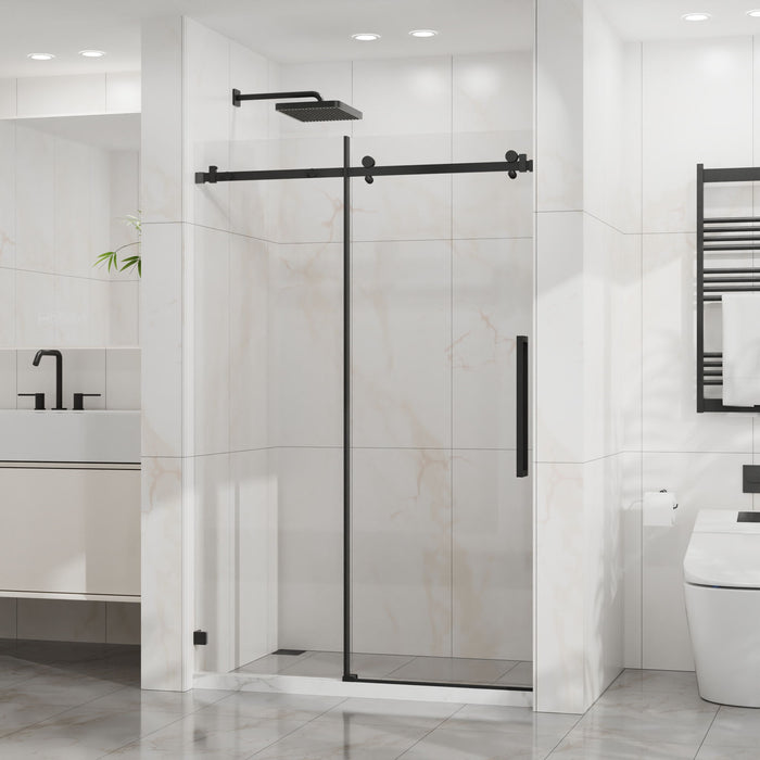 Frameless Tub Sliding Shower Door With Easy Clean Coating