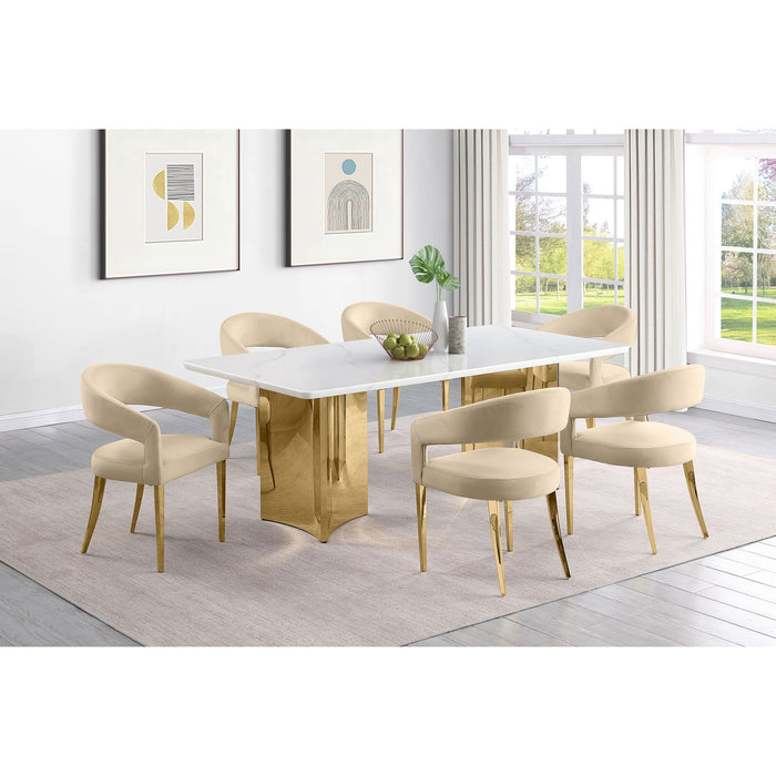 Rendina - Upholstered Dining Arm Chair (Set of 2) - Beige