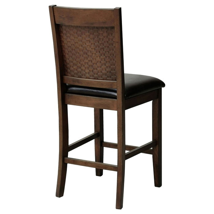 Upholstered Counter Height Chair (Set of 2) - Brown / Walnut