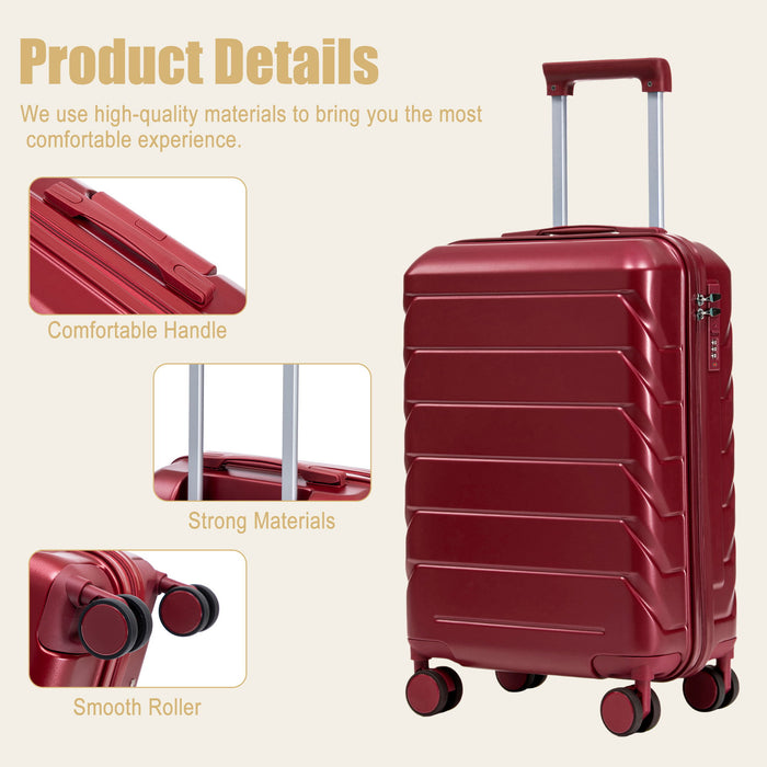 Hard Shell Travel Luggage With Scratch Resistant Surface