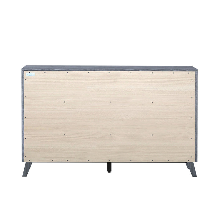 Rappa - 6-Drawer Wood Dresser - Warm Gray
