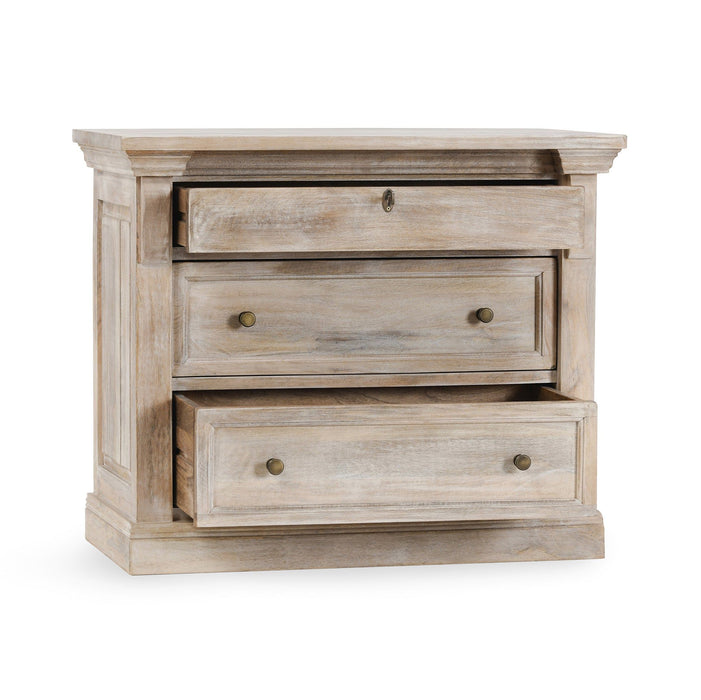 Adelaide - 3 Drawer Nightstand - Natural Cream Wash