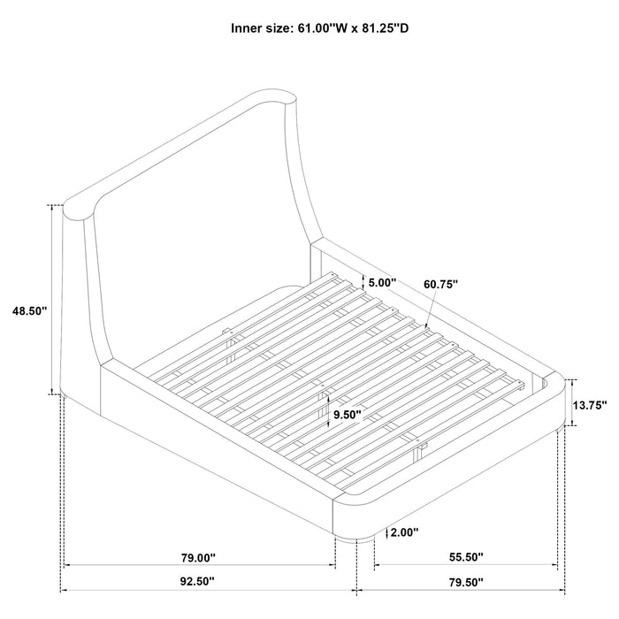 Ferrara - Wingback Bed