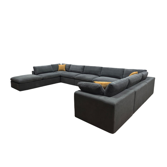 Custom Configuration Modular Sectional & Toss Pillows