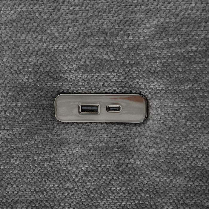 Modern Modular U-Shaped Sofa Bed With Movable Ottoman, USB Ports, Phone Holder