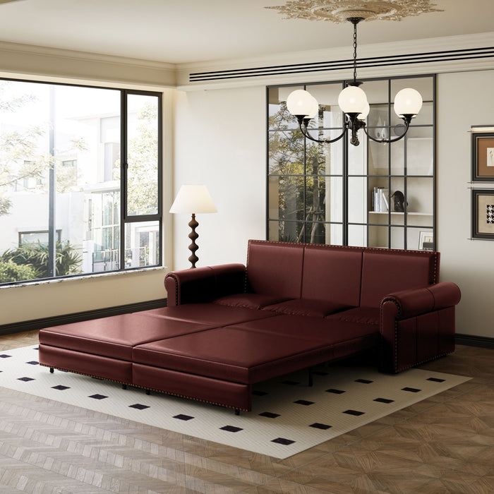 Chesterfield Sofa & Pull Out Bed