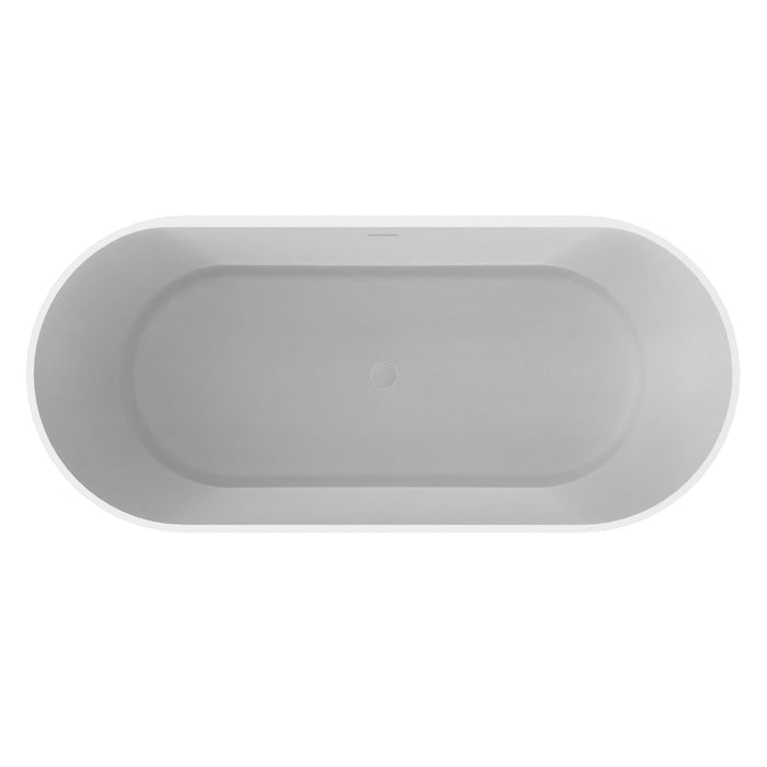 Solid Surface Freestanding Soaking Bathtub & Ergonomic Design