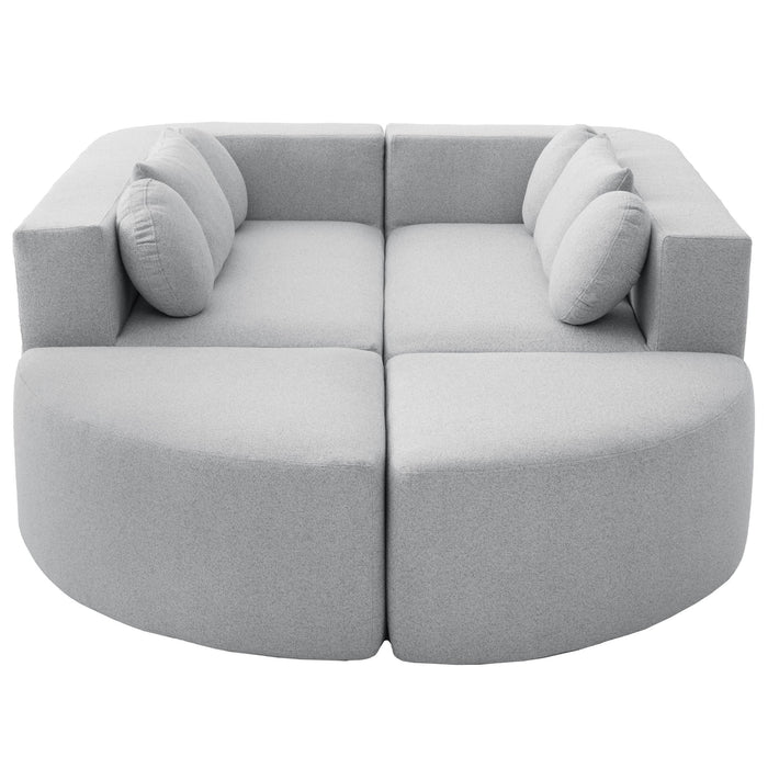Boneless - Couch Modular Sectional Sofa With Deep Seating And Curved Design