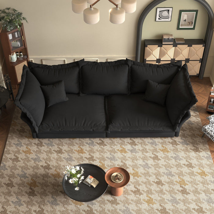Modern Comfy Upholstered Sofa Cloud Couch, Deep Seat Couches With Multiple Large Soft Pillows