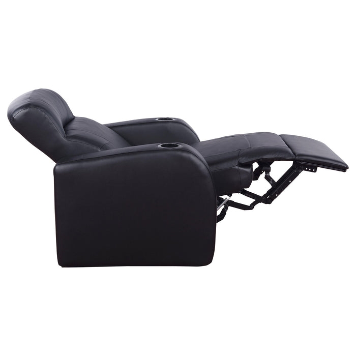 Greenfield - 3 Seater Home Theater With Storage - Black