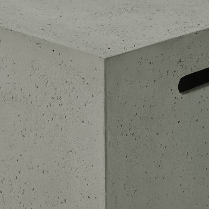 Modern Tank Holder Side Table With Smooth Concrete Surface