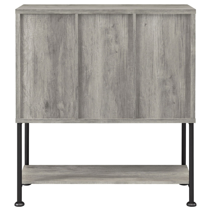 Hovander - Sliding Door Bar Cabinet - Gray