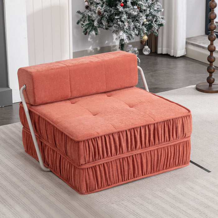 Folding Sofa With Removable Back Cushion, Convertible Futon Sleeper Chair