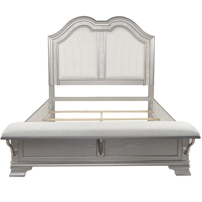 3 Piece Bedroom Set With Elegant Bed, 2 Nightstands