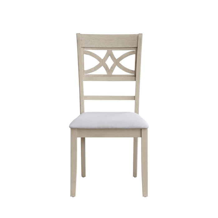 Ferris - 7 Piece Dining Set With Cross Back Chairs And Rectangular Table - Antique White