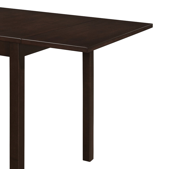 Dining Table With Drop Extension Leaf Table With Foldable Ends For Compact Spaces - Brown