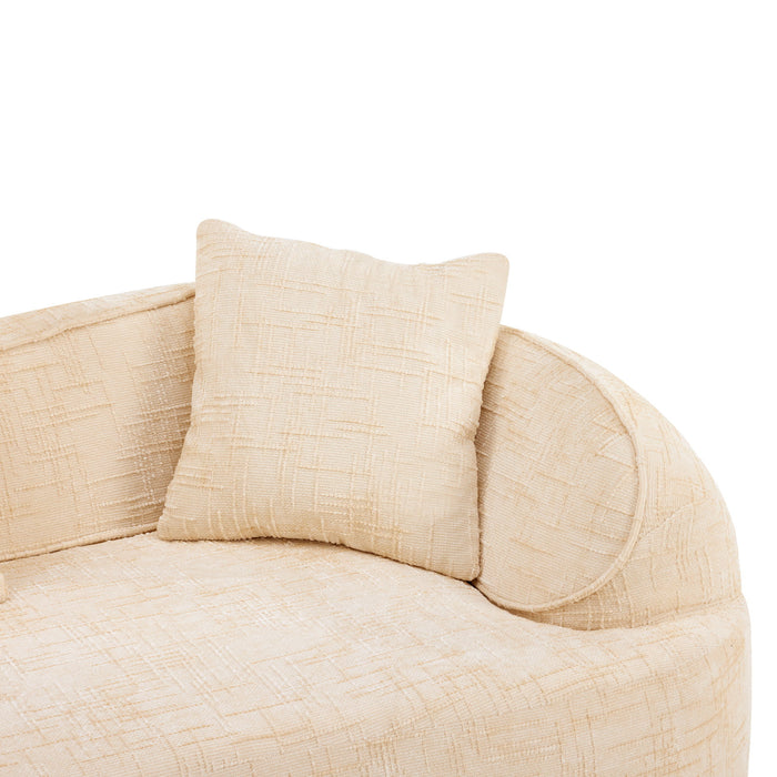 Curved Compressed Sofa, Nordic-Style Design For Living Room