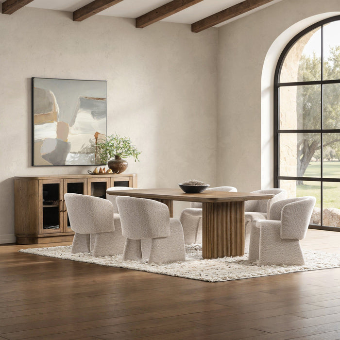 Vander - Oak Wood 84" Dining Table