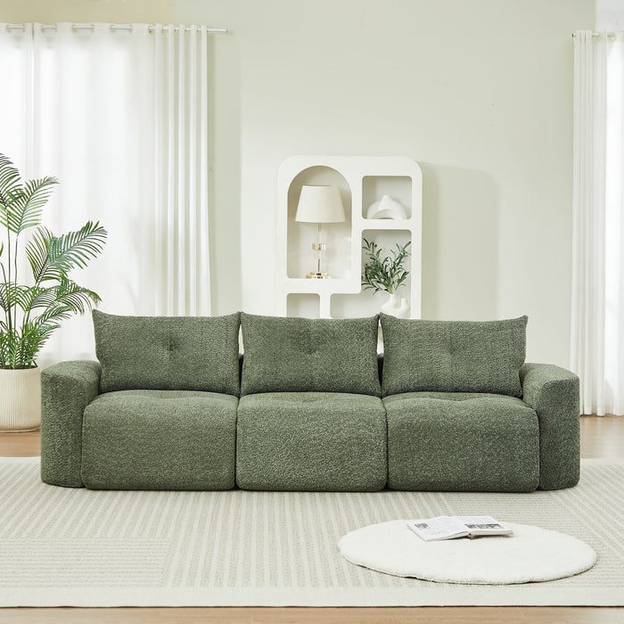 3 Seater With Thickened Armrests Sofa For Living Room