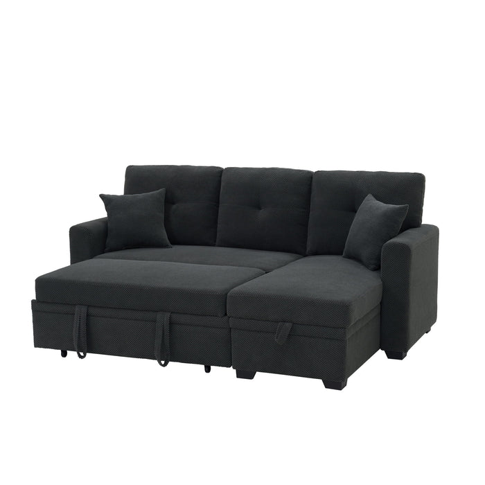 Sleeper Sectional With Pull Out Bed, Reversible Chaise