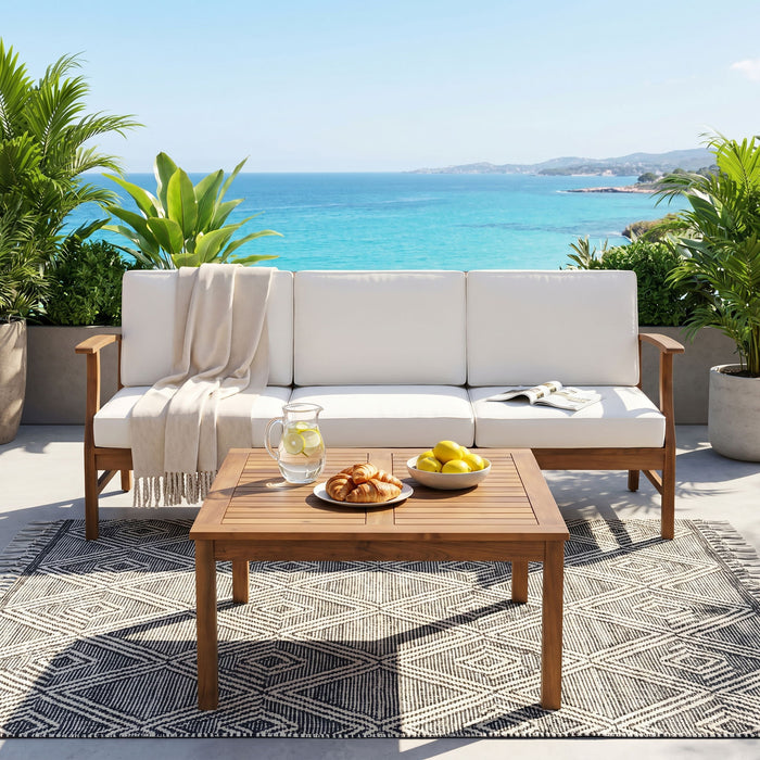 Perla - 3 Seater Sofa And Table Set