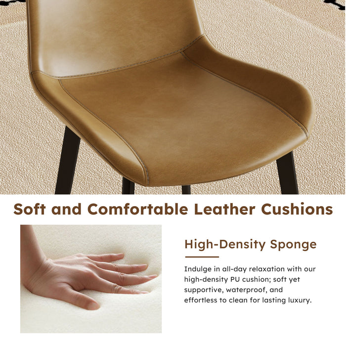 Dining Chairs With Carbon Steel Legs (Set of 4) - Brown