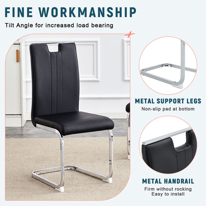 Bow Shaped Chairs, Ergonomic Design, Non Slip Base