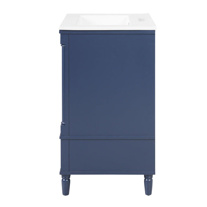 Bathroom Vanity With Ornate French Cylinder Legs, Soft Close Drawer