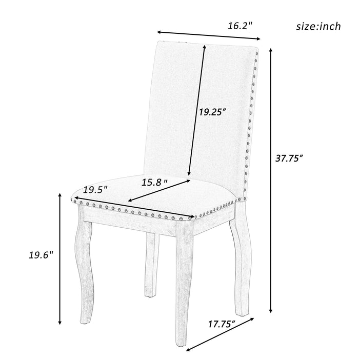Upholstered Dining Chairs With Nailhead (Set of 2)