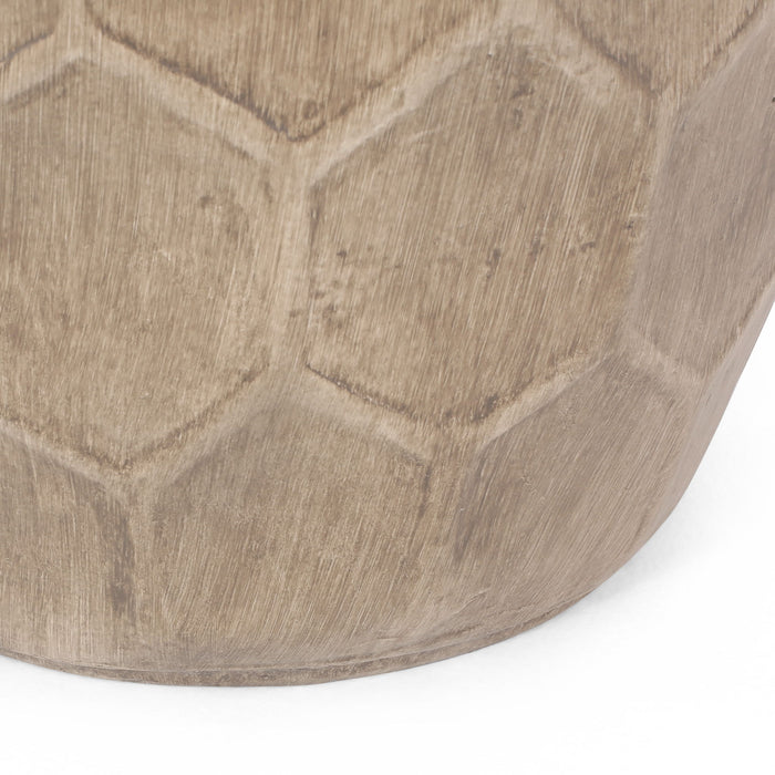 Outdoor Lightweight Concrete Side Table - Natural