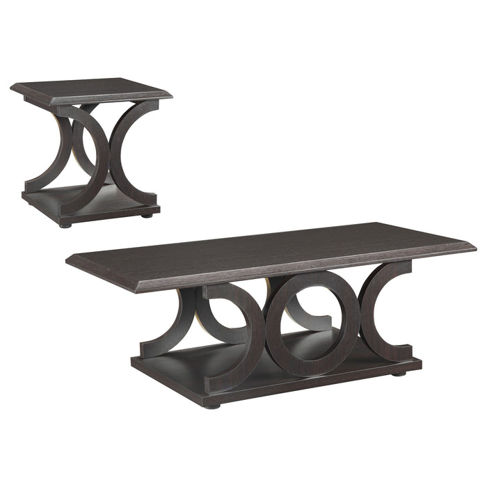 Monticello - 2 Piece Coffee And End Table Set - Cappuccino