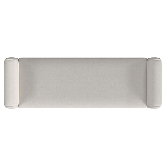 Hollis - Upholstered Accent Bench With Armrests Seating - Vanilla White