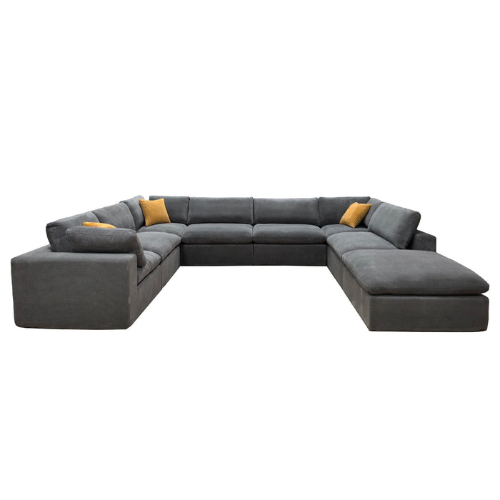 Custom Configuration Modular Sectional & Toss Pillows