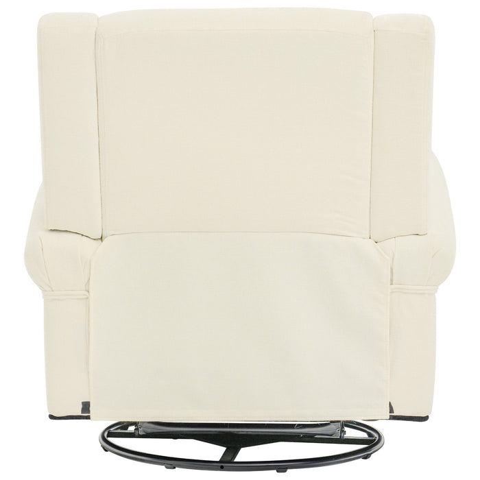 Manual Recliner Chair With Swivel Rocker Function, Dual Recline Angles
