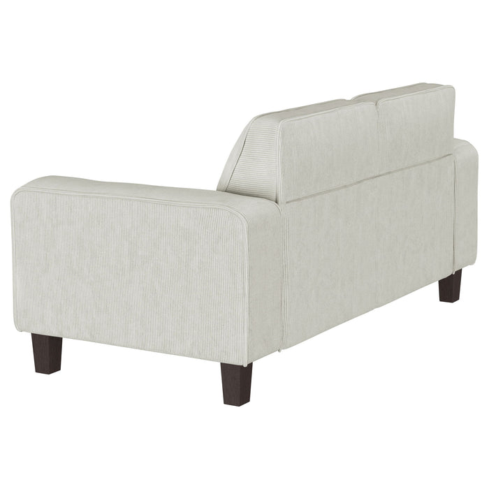 Xana - 2 Piece Upholstered Track Arm Sofa Set - Greige