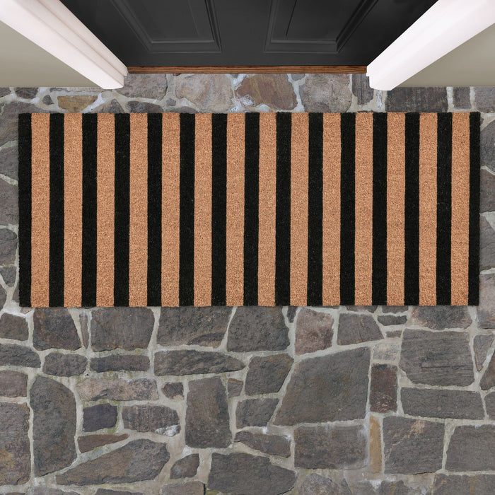 Doormats - Striped Doormat - Black / Natural