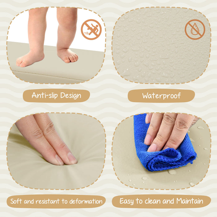 Indoor Soft Foam Climber Play Sets 7 In 1, Soft Play Equipment Climb And Crawl Playground For Toddlers, Kids Crawling And Climbing Active Play Structure - Coffee