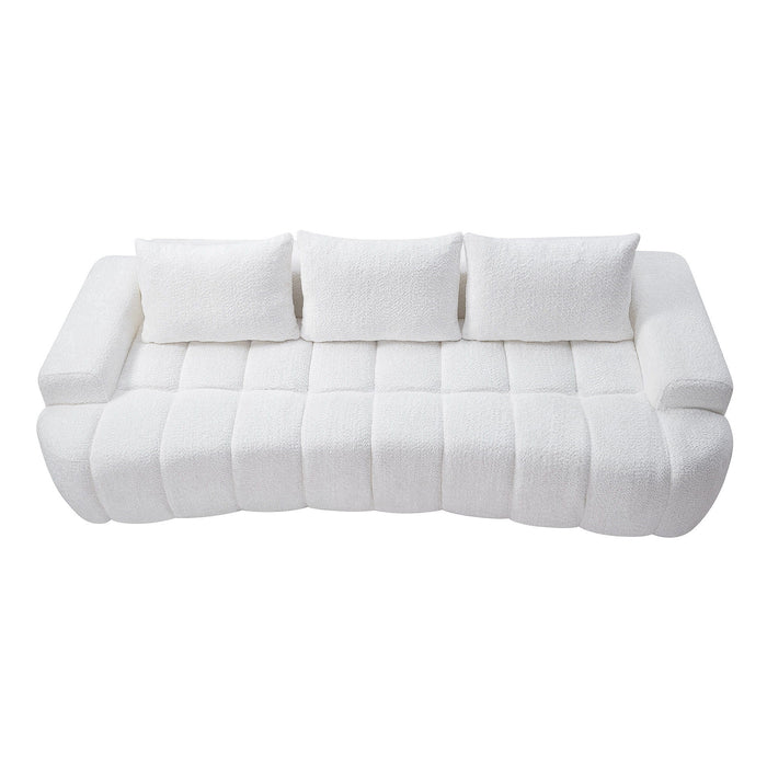Extra Large Curved Front Compressed Sectional Sofa