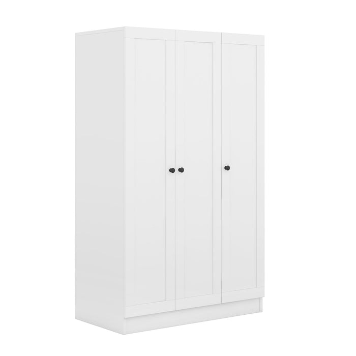 3 Door Shutter Wardrobe With Shelves