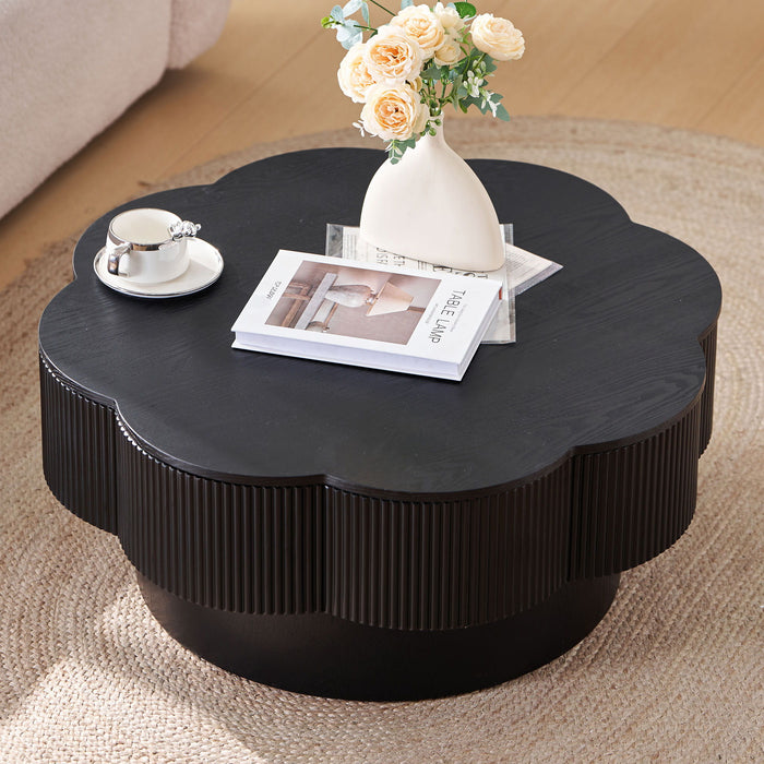 Modern Plum Blossom Shaped Coffee Table With Storage