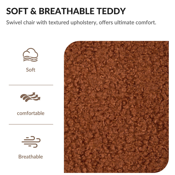 Swivel Accent Chair Wide Upholstered For Living Room