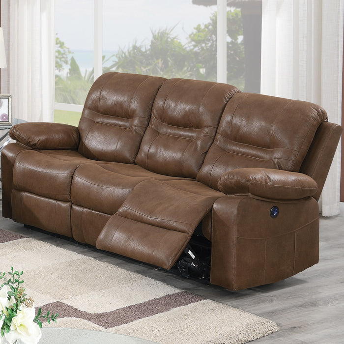 Modern Contemporary Power Reclining Sofa With USB Port