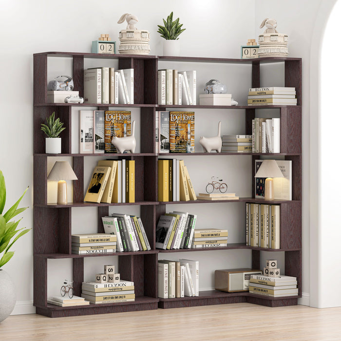 L-Shaped Design Corner Bookshelf