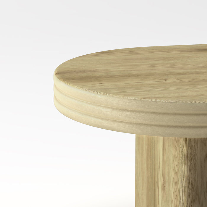 Oval Fluted Coffee Table - Natural
