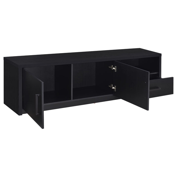 Ian - 2 Door TV Stand Media Console With Storage - Black
